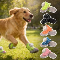 Pawbibi All-Terrain Dog Shoes With Anti-Slip Soles & Dial Adjustment - 4-Pack