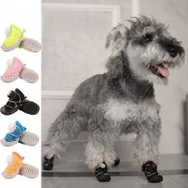 Pawbibi All-Terrain Dog Shoes With Anti-Slip Soles & Dial Adjustment - 4-Pack