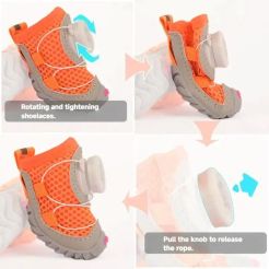 Pawbibi All-Terrain Dog Shoes With Anti-Slip Soles & Dial Adjustment - 4-Pack