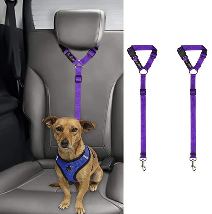 Headrest dog car safety seat belt best sale