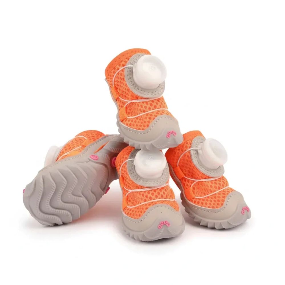 Pawbibi All-Terrain Dog Shoes With Anti-Slip Soles & Dial Adjustment - 4-Pack