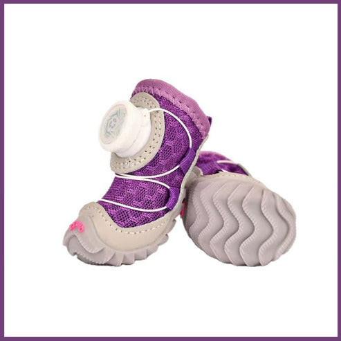 Pawbibi All-Terrain Dog Shoes With Anti-Slip Soles & Dial Adjustment - 4-Pack