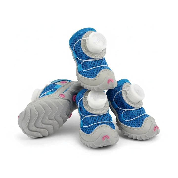 Pawbibi All-Terrain Dog Shoes With Anti-Slip Soles & Dial Adjustment - 4-Pack