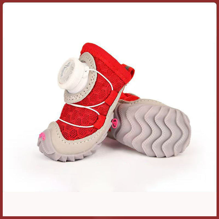 Pawbibi All-Terrain Dog Shoes With Anti-Slip Soles & Dial Adjustment - 4-Pack