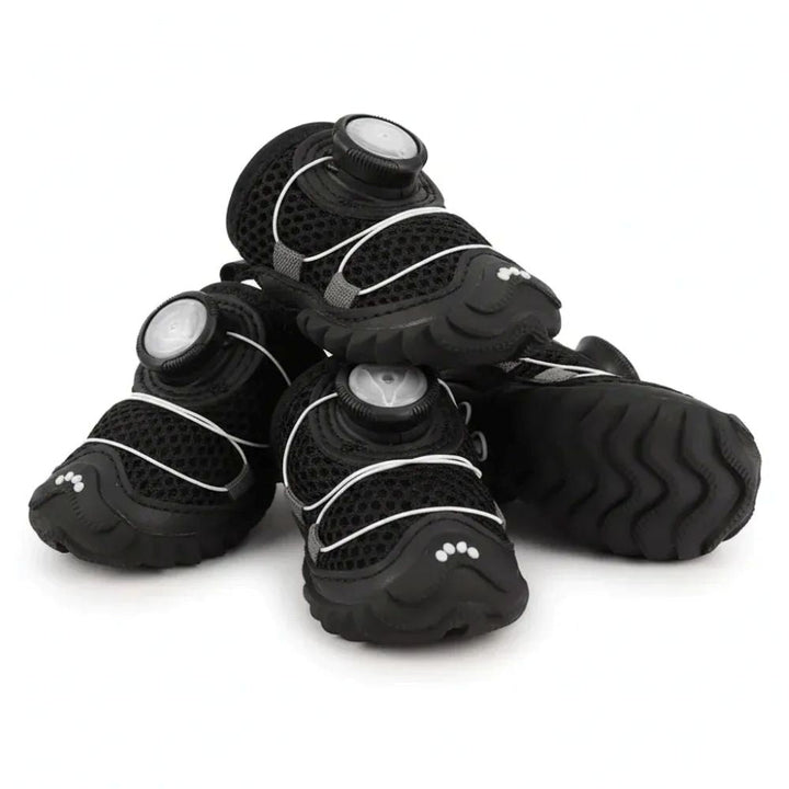 Pawbibi All-Terrain Dog Shoes With Anti-Slip Soles & Dial Adjustment - 4-Pack