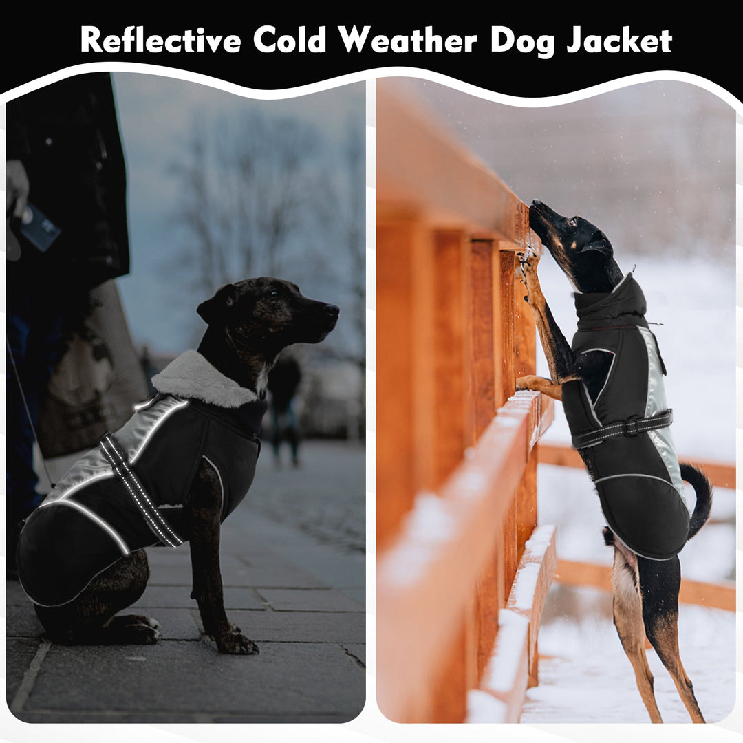 Dog Coat for Winter Reflective Cold Weather Dog Jacket Vest