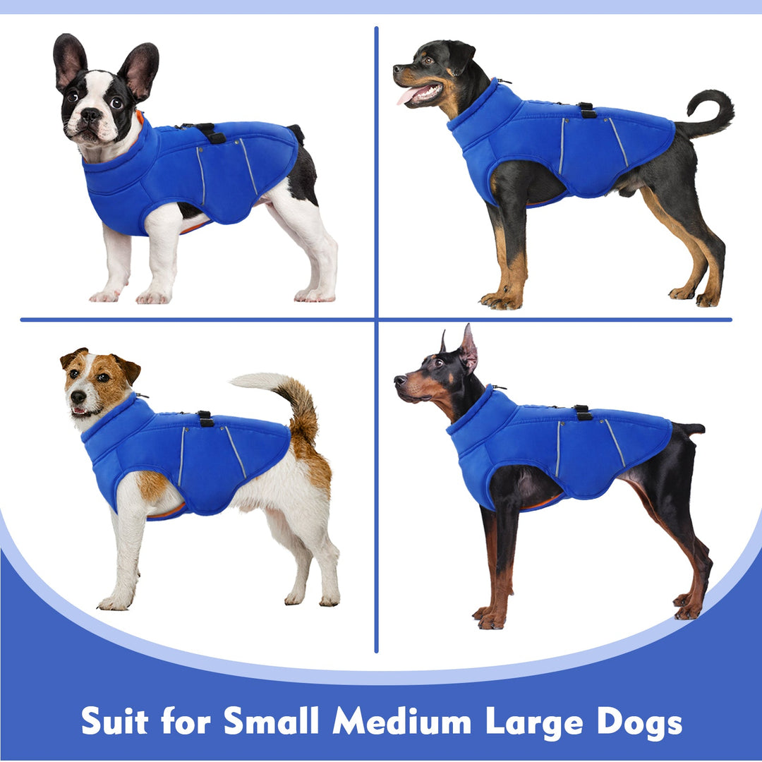 Dog Winter Coat Reflective Adjustable Dog Jacke