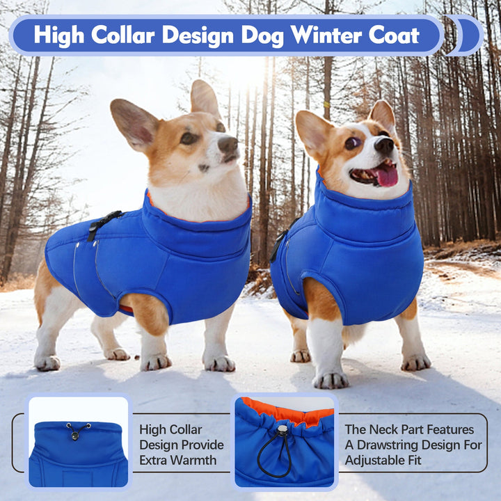 Dog Winter Coat Reflective Adjustable Dog Jacke