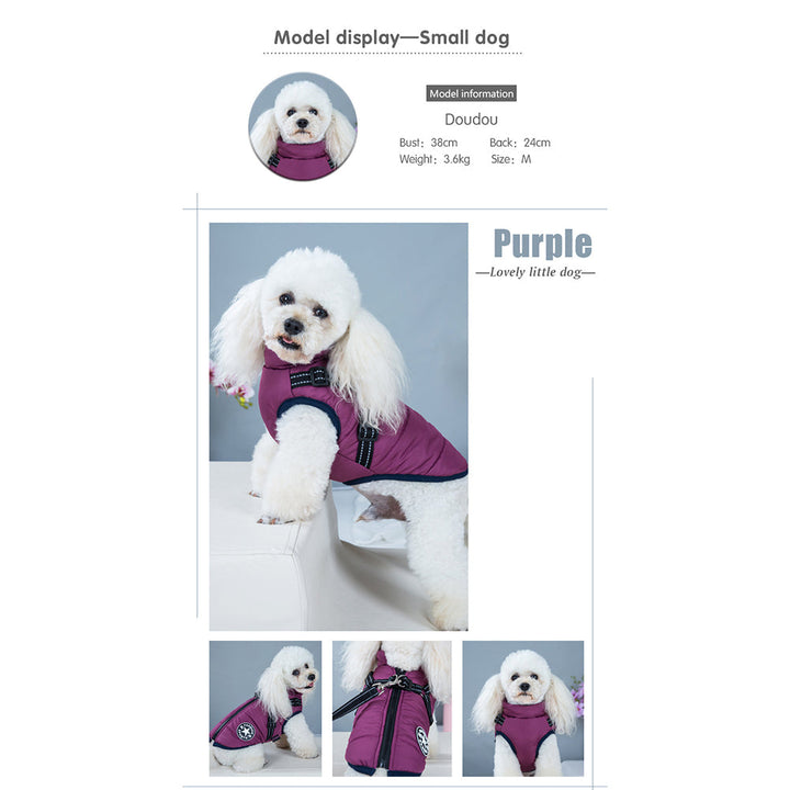 Pawbibi Sport™ - Waterproof Winter Jacket with Built-in Harness