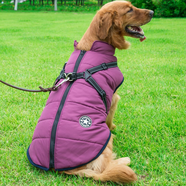 Pawbibi Sport™ - Waterproof Winter Jacket with Built-in Harness